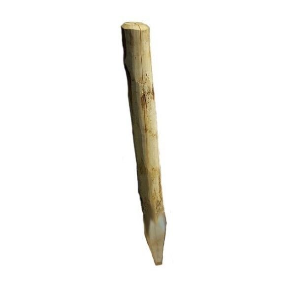 WoodLine Zaunpfahl Kastanie, rund, geschält, angespitzt 1,50 m lang, D = 5-8 cm - 1 Stück