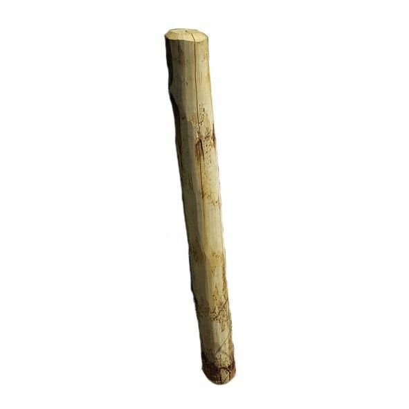 WoodLine Pfahl Kastanie für Einschlagbodenhülsen rund 1,00 m lang, D = 9 - 11 cm - 1 Stück