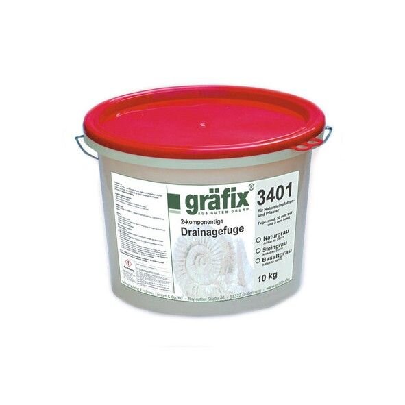 gräfix 3401 Drainagefuge, steingrau - 25 kg Eimer - MHD überschritten