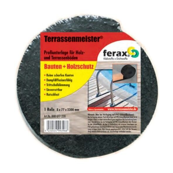 ferax Terrassenmeister Profi-Unterlage 8 x 77 x 2300 mm - 1 Rolle
