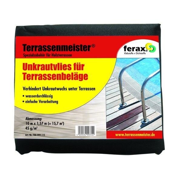ferax Terrassenmeister Unkrautvlies 1,57 x 10 m - Stück, 23,24