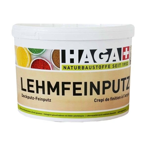 HAGA 523 Lehmfeinputz “PREMIUM“ naturweiss- 10 kg Eimer - MHD überschritten