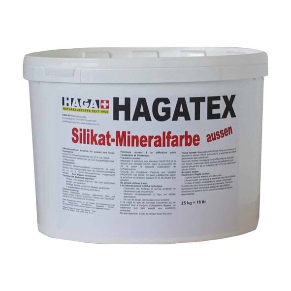 HAGA Hagatex-Silikatfarbe außen, naturweiß - 5 kg Eimer