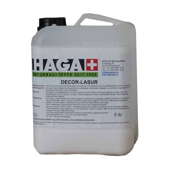 HAGA Decor-Lasur, Silikatbasis - 10 l Kanister - MHD überschritten