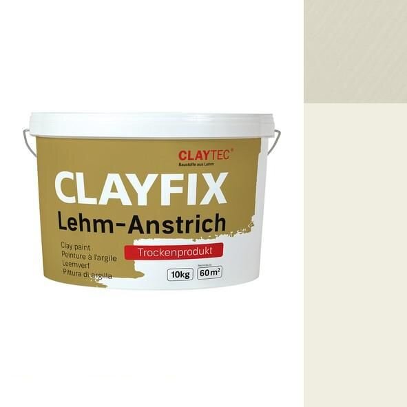CLAYTEC CLAYFIX Lehm-Anstrich Lilien-Weiss ohne Korn - 10 kg Eimer