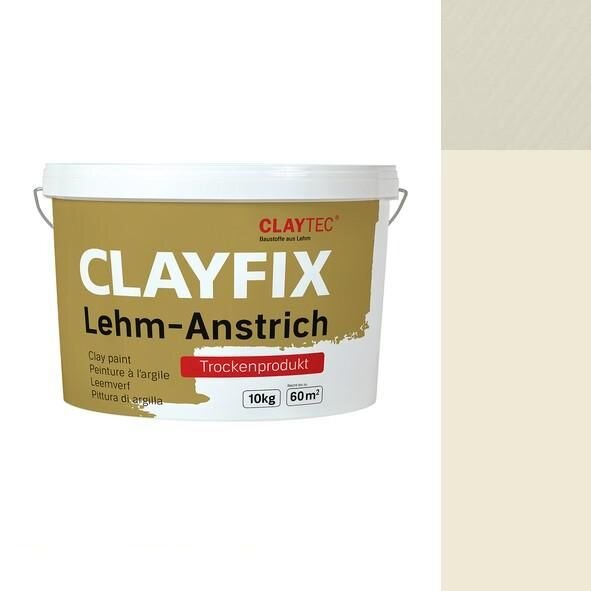 CLAYTEC CLAYFIX Lehm-Anstrich Alt Weiss ohne Korn - 10 kg Eimer