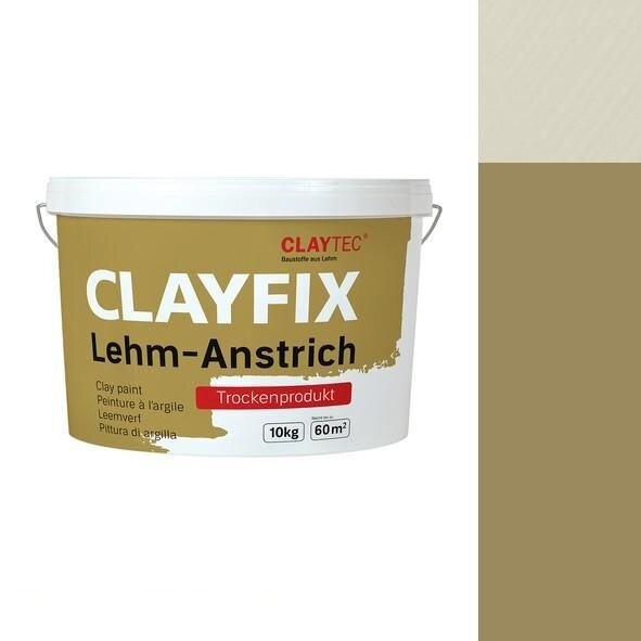 CLAYTEC CLAYFIX Lehm-Anstrich SCGE 2.0 ohne Korn - 10 kg Eimer