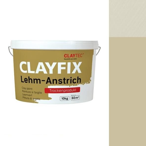 CLAYTEC CLAYFIX Lehm-Anstrich SCGE 2.3 ohne Korn - 10 kg Eimer