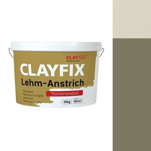 CLAYTEC CLAYFIX Lehm-Anstrich SCGR 1.0 ohne Korn - 10 kg Eimer