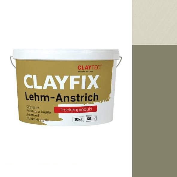 CLAYTEC CLAYFIX Lehm-Anstrich SCGR 2.0 ohne Korn - 10 kg Eimer