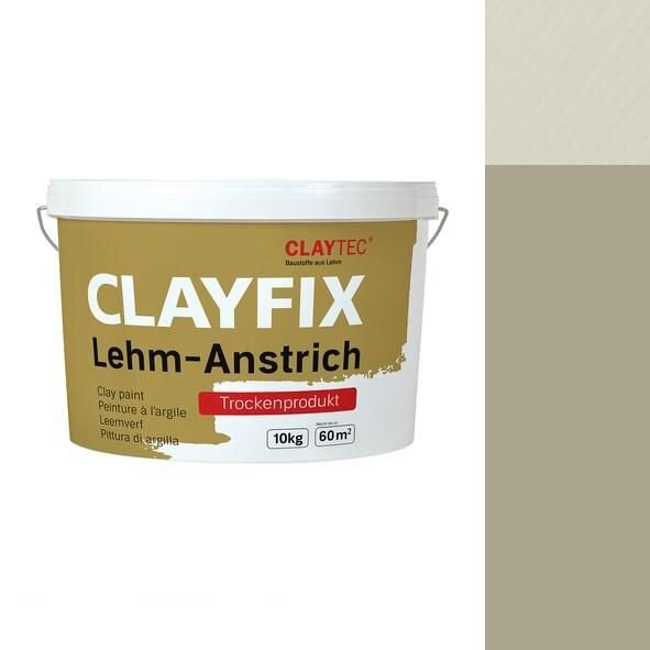 CLAYTEC CLAYFIX Lehm-Anstrich SCGR 2.1  ohne Korn - 10 kg Eimer