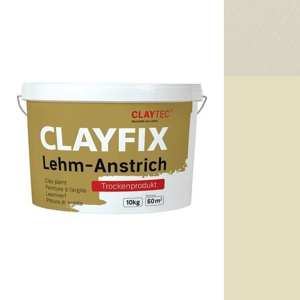 CLAYTEC CLAYFIX Lehm-Anstrich SCGR 4.2 ohne Korn - 10 kg Eimer