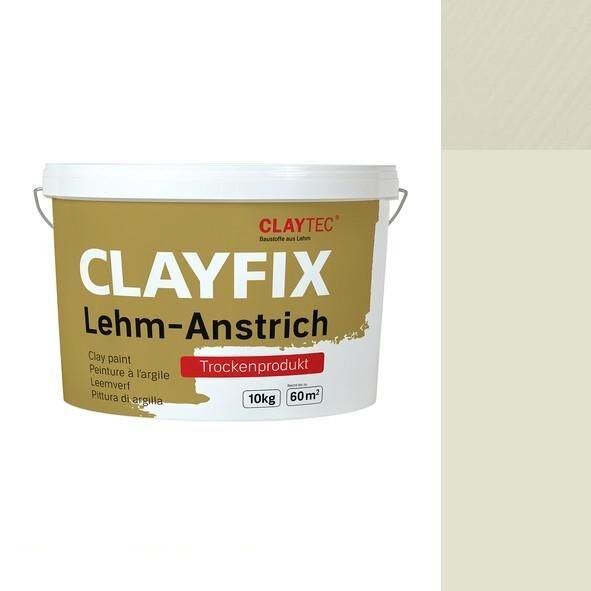 CLAYTEC CLAYFIX Lehm-Anstrich SCGR 4.3 ohne Korn - 10 kg Eimer