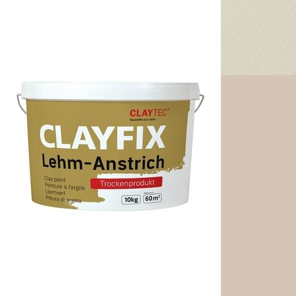 CLAYTEC CLAYFIX Lehm-Anstrich SCRO 1.3 ohne Korn - 10 kg Eimer