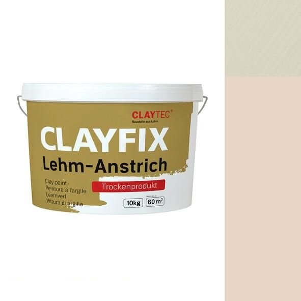 CLAYTEC CLAYFIX Lehm-Anstrich SCRO 3.3 ohne Korn - 10 kg Eimer