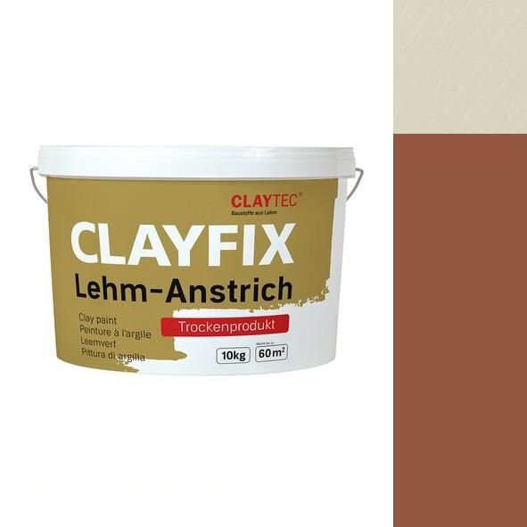 CLAYTEC CLAYFIX Lehm-Anstrich SCRO 4.0 ohne Korn - 10 kg Eimer