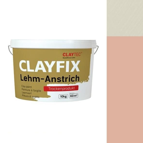 CLAYTEC CLAYFIX Lehm-Anstrich SCRO 4.2 ohne Korn - 10 kg Eimer