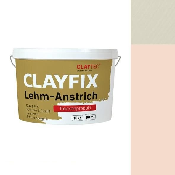 CLAYTEC CLAYFIX Lehm-Anstrich SCRO 4.3 ohne Korn - 10 kg Eimer