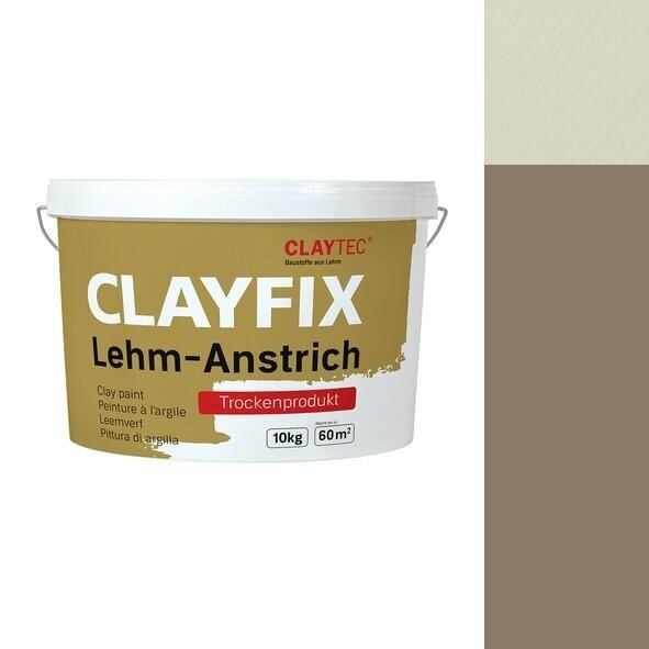 CLAYTEC CLAYFIX Lehm-Anstrich SCBR 1.1 ohne Korn - 10 kg Eimer