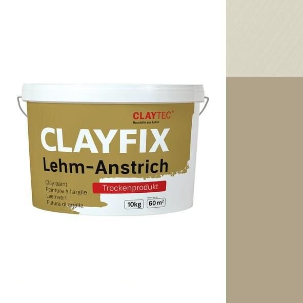 CLAYTEC CLAYFIX Lehm-Anstrich SCBR 1.2 ohne Korn - 10 kg Eimer