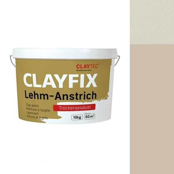 CLAYTEC CLAYFIX Lehm-Anstrich SCBR 2.3 ohne Korn - 10 kg Eimer