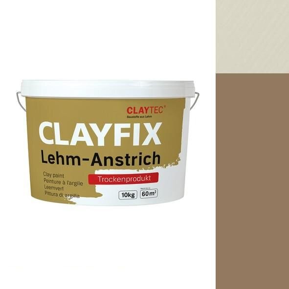 CLAYTEC CLAYFIX Lehm-Anstrich SCBR 3.0 ohne Korn - 10 kg Eimer