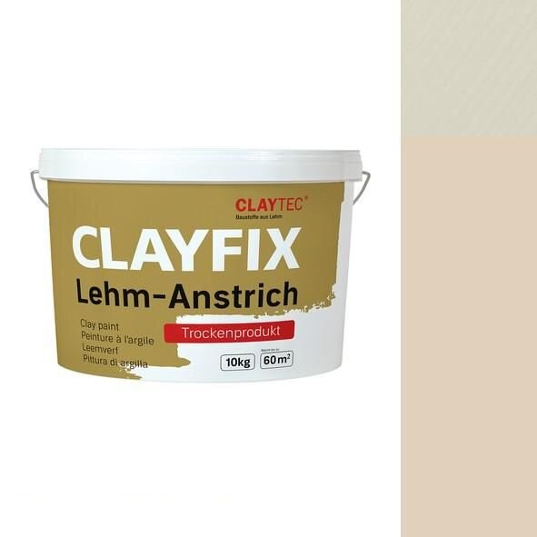 CLAYTEC CLAYFIX Lehm-Anstrich SCBR 4.3 ohne Korn - 10 kg Eimer