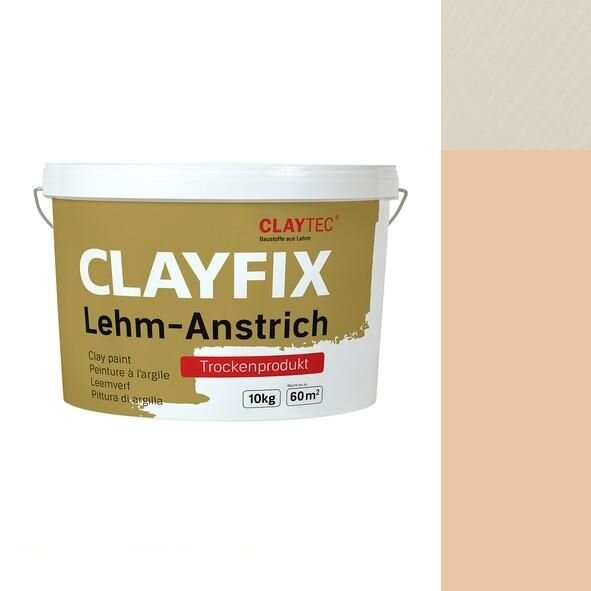 CLAYTEC CLAYFIX Lehm-Anstrich ROGE 3.2 ohne Korn - 10 kg Eimer