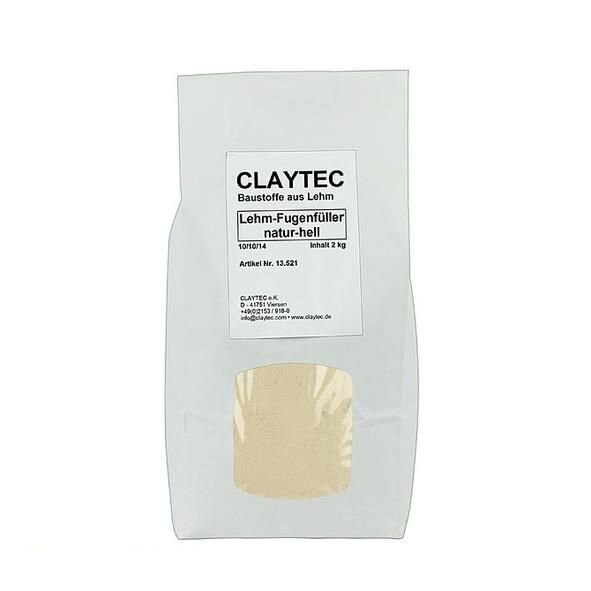 CLAYTEC Lehm-Fugenfüller, natur-hell - 1,5 kg Beutel