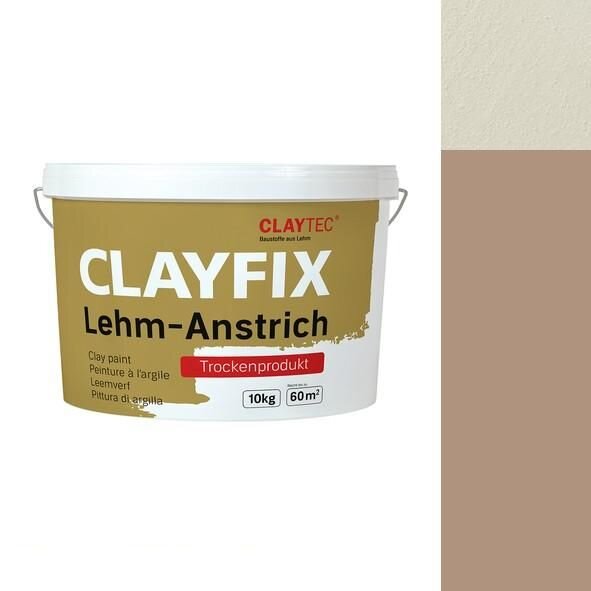 CLAYTEC CLAYFIX Lehm-Anstrich SCRO 1.2 Feinkorn - 10 kg Eimer