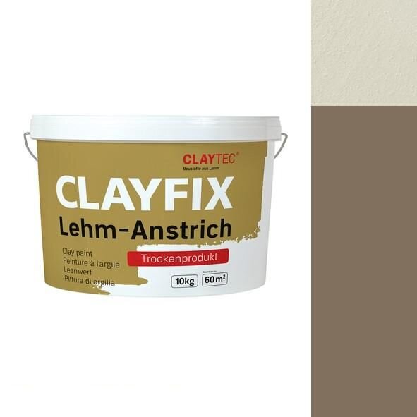 CLAYTEC CLAYFIX Lehm-Anstrich SCBR 2.0 Feinkorn - 10 kg Eimer