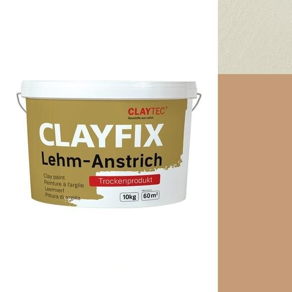 CLAYTEC CLAYFIX Lehm-Anstrich ROGE 4.1 Feinkorn - 10 kg Eimer