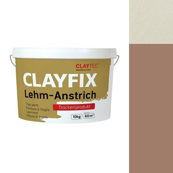 CLAYTEC CLAYFIX Lehm-Anstrich SCRO 2.1 Grobkorn - 10 kg Eimer