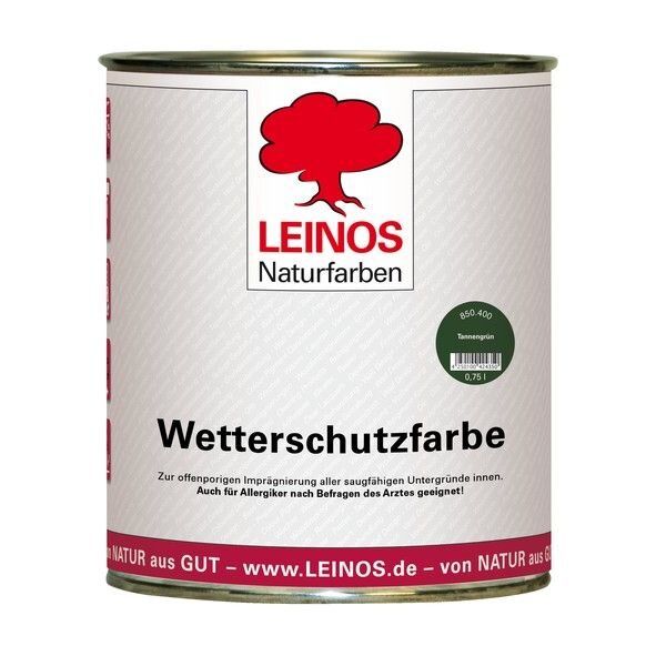 Leinos Wetterschutzfarbe auf Ölbasis 850 Tannengrün - 0,75 l Dose