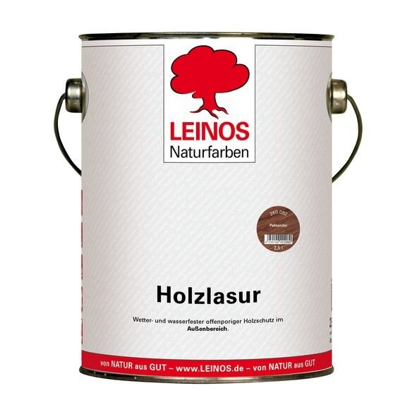 Leinos Holzlasur für außen 260 Palisander - 2,5 l Dose