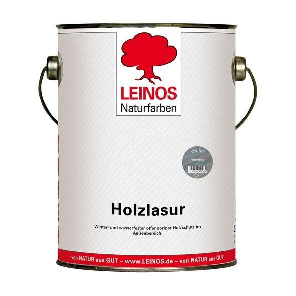 Leinos Holzlasur für außen 260 Friesenblau - 2,5 l Dose