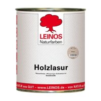 Leinos Holzlasur für innen 261 Hellgrau - 0,75 l Dose