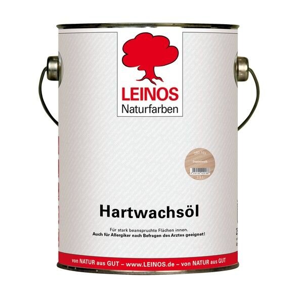 Leinos Hartwachsöl 290 Doppelweiß - 2,5 l Dose