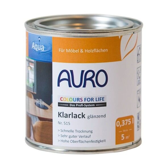 Auro COLOURS FOR LIFE Klarlack glänzend 515  - 0,375 l Dose