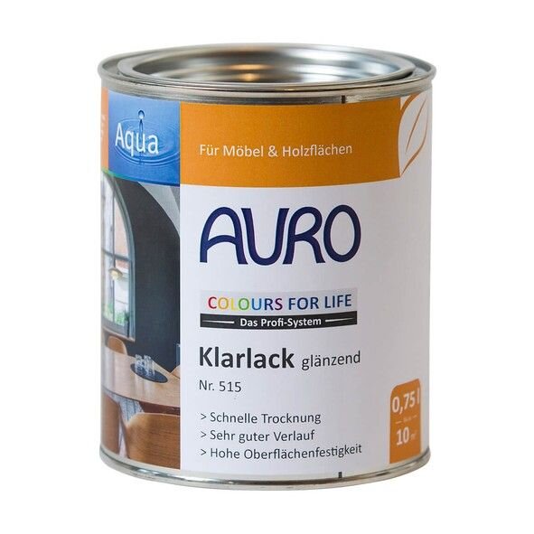 Auro COLOURS FOR LIFE Klarlack glänzend 515  - 0,75 l Dose