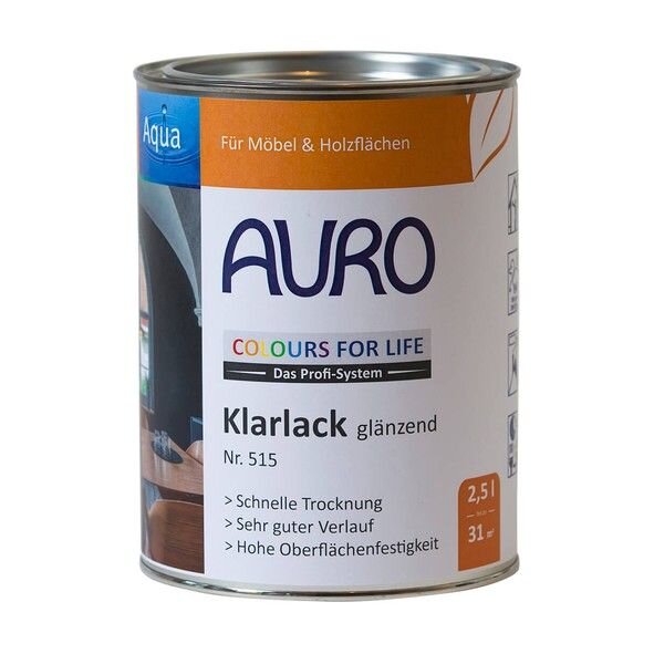 Auro COLOURS FOR LIFE Klarlack glänzend 515 - 2,5 l Dose